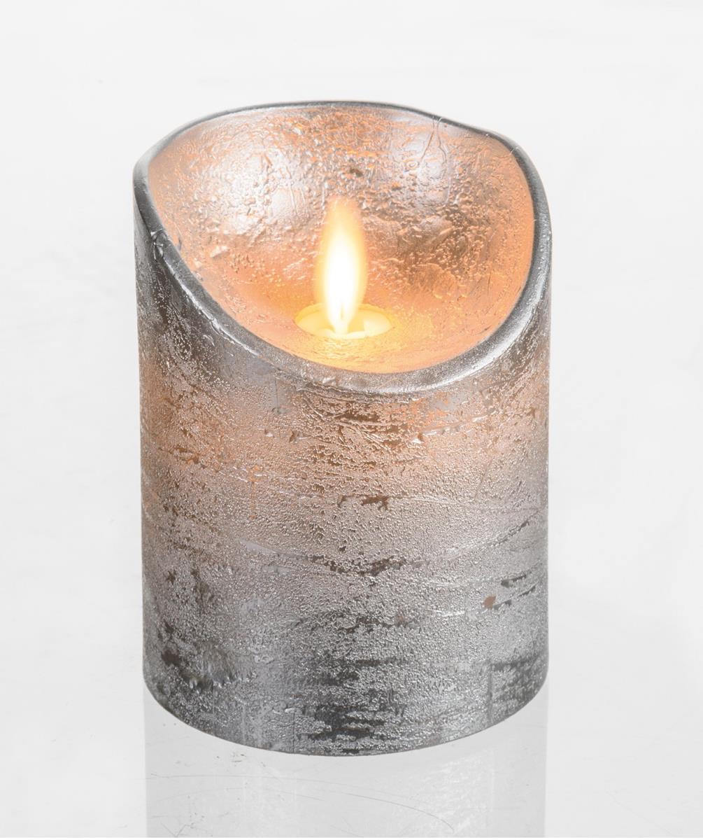 candela in cera color argento